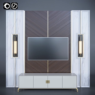 Modern TV Unit for Home 3D model image 1 