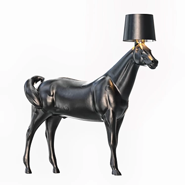 Moooi Horse Lamp: Lowpoly Elegance 3D model image 1 