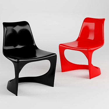 Cado Chairs: Retro Danish Design 3D model image 1 