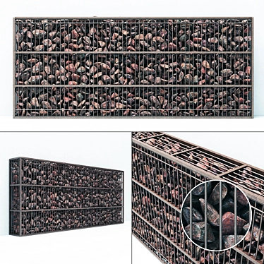 Gabion Big Rock Stone: 3D Max Compatible 3D model image 1 