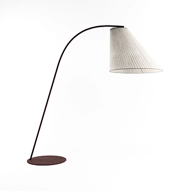 Vintage Cone Floor Lamp: Elegant and Modern Design 3D model image 1 