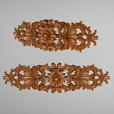 Elegant Baroque Wall Decor 3D model image 1 