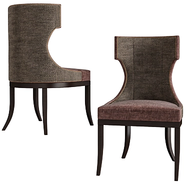 Elegant Baker Upholstered Chair 3D model image 1 