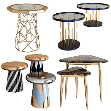 Artistic Coffee Tables Collection 3D model image 1 