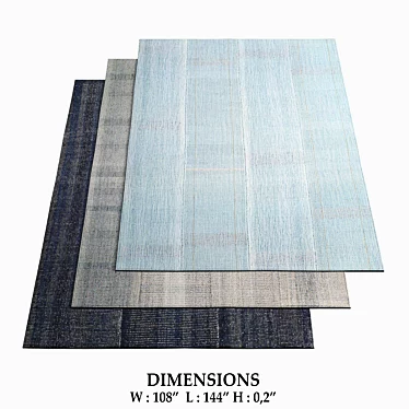 Minimalism Rugs_604: Versatile & Modern 3D model image 1 