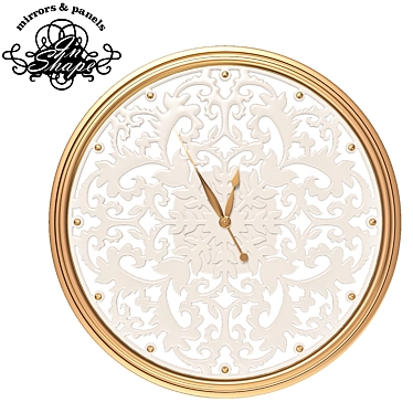 Golden Aura - Handcrafted LED Wall Clock 3D model image 1 