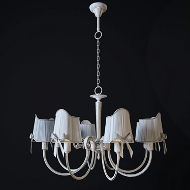 Elegant Kate Chandelier: FR2749-PL-08-WG 3D model image 1 