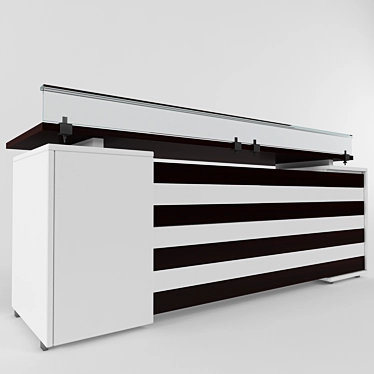 Sleek Office Desk: Modern Design 3D model image 1 