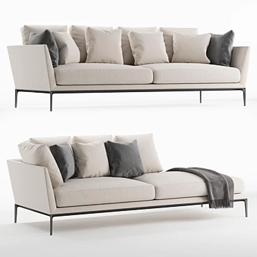 Elegant B&B Atoll Sofa: Versatile & Stylish 3D model image 1 