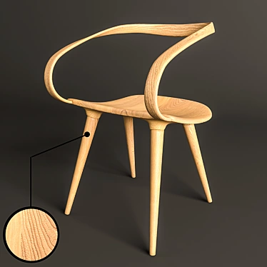 Jan Waterston Velo Chair: Sleek Design for Exceptional Comfort 3D model image 1 