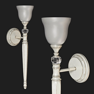 Title: Globo White Sconce - Elegant Lighting Solution. 3D model image 1 