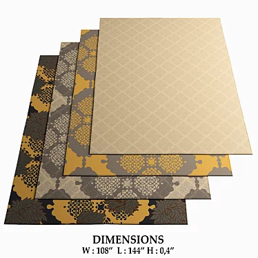 Floorfashion Sari Rugs - Unique and Stylish 3D model image 1 