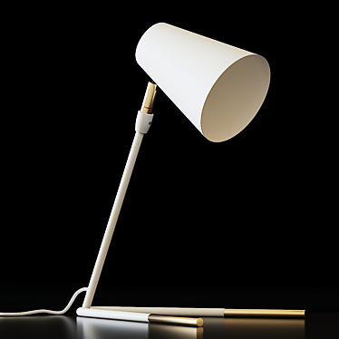 Gold-Dipped Task Lamp: Illuminating Elegance 3D model image 1 