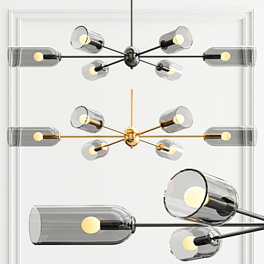 Elegant Edie Chandelier - Illuminate Your Space 3D model image 1 