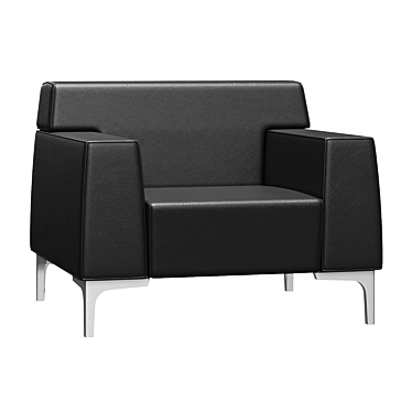 Luxury Jera Lounge Armchair: Unparalleled Comfort & Style 3D model image 1 