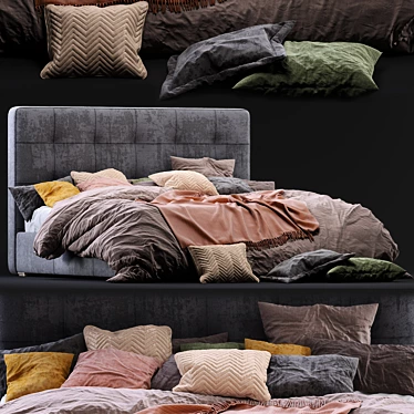 Elegant Mezzo Bed by Boconcept 3D model image 1 