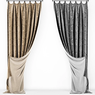 Title: Detailed Model Curtain 3D model image 1 