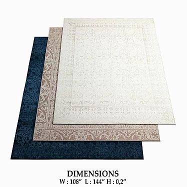 Timeless Elegance: Jan Kath Classic Rugs 3D model image 1 