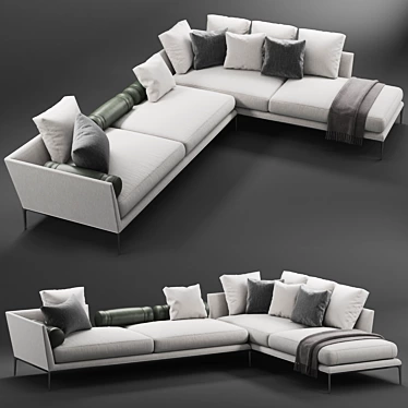 Modern B&B Atoll Sofa: Sleek Simplicity 3D model image 1 