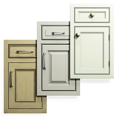14-Piece Cabinet Doors Set 3D model image 1 