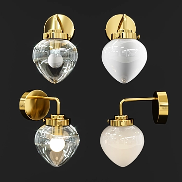 Contemporary Glass Sconce 3D model image 1 