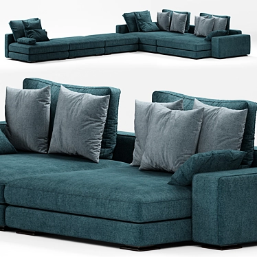 Flou MyPlace 7-Seater Sofa: Ultimate Comfort and Style 3D model image 1 