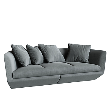 Elegant Aura Sofa: Comfortable, Contemporary, Inviting 3D model image 1 