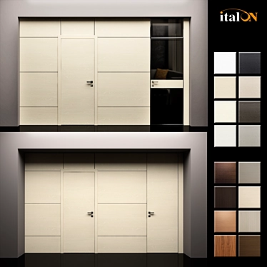 Versatile Panel and Door Combination 3D model image 1 