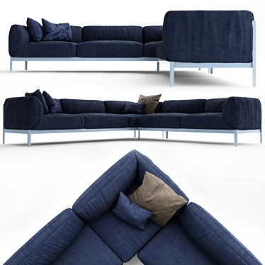Luxury Cassina Cotone Sofa 3D model image 1 