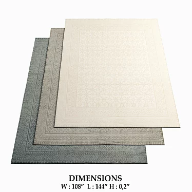 Classic Blueberry Rugs: Timeless Elegance for Your Space 3D model image 1 