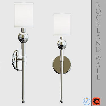Elegant Rockland Wall Sconce 3D model image 1 