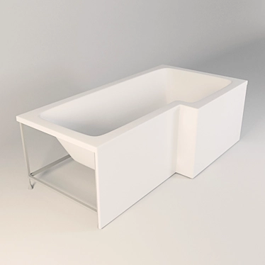 Relisan Options 165x85 R - Acrylic Bathtub 3D model image 1 