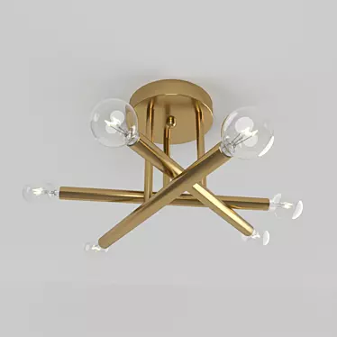 Minimalist Brass Pendant Light 3D model image 1 