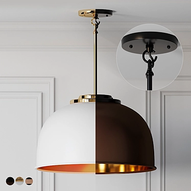 Nina Dome Pendant - Stylish Ceiling Lighting 3D model image 1 