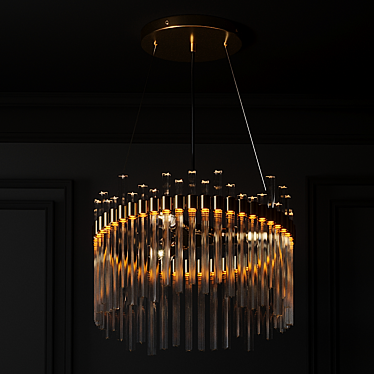 Elegant Orion Crystal Chandelier 3D model image 1 