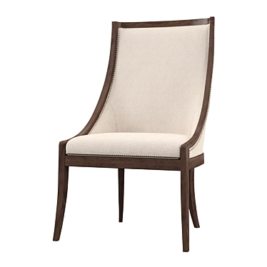 Modern Velvet Dining Chair 3D model image 1 