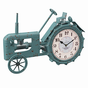 Vintage Tractor Table Clock 3D model image 1 