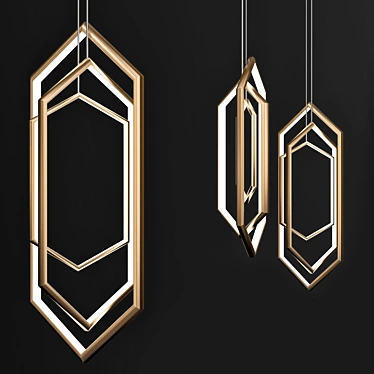 Ethereal Glow Pendant Chandelier 3D model image 1 