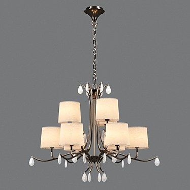 Andrea Chandelier: Elegant Brass Ceiling Light 3D model image 1 