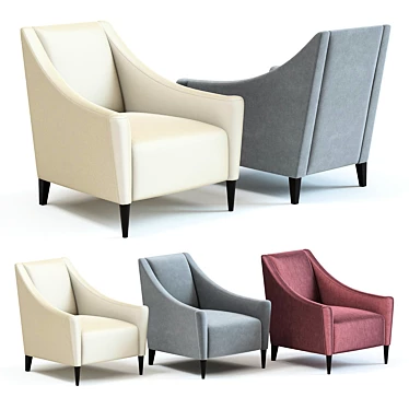 Rivera Armchair: Stylish 3D Model 3D model image 1 