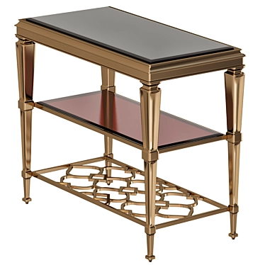 Elegant 3-Tier Side Table 3D model image 1 