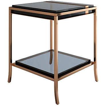 Sophisticated Side Stripe End Table 3D model image 1 