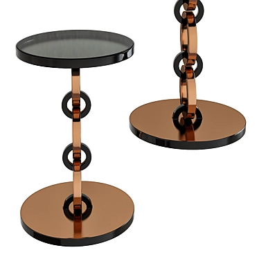 Golden Bracelet Side Table | Stylish and Functional 3D model image 1 