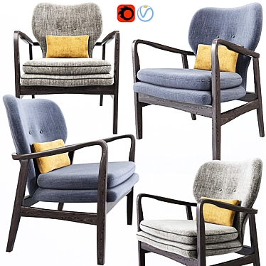 Retro-inspired Armchair | Mid Century Design 3D model image 1 