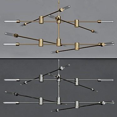 Dynamic Elegance: Kinetic Chandelier 3D model image 1 