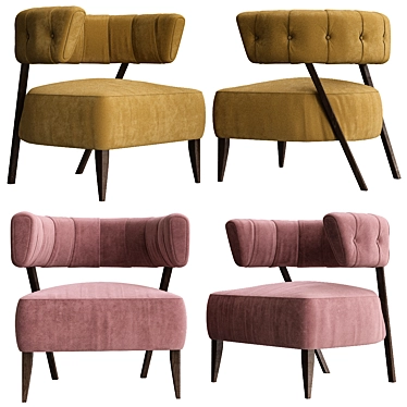 Elegant Munna Aileen Armchair 3D model image 1 