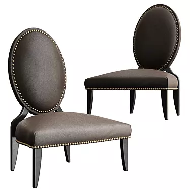 Elegant Larme Occasional Chair 3D model image 1 