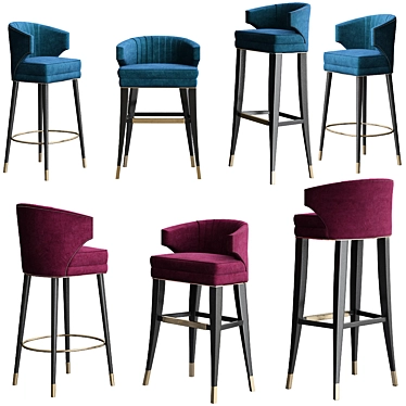 Elegant Ibis Bar Chair 3D model image 1 
