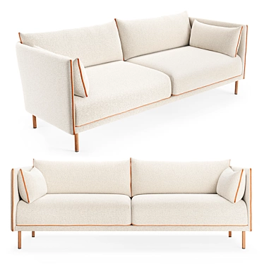 Hay Silhouette 3-Seater Sofa 3D model image 1 