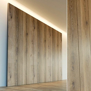 Wooden 3D Wall Panel | Decorative & Lightweight 3D model image 1 